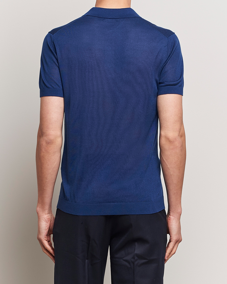 Herre | Pikéer | J.Lindeberg | Ridge Lyocell Silk Polo Estate Blue