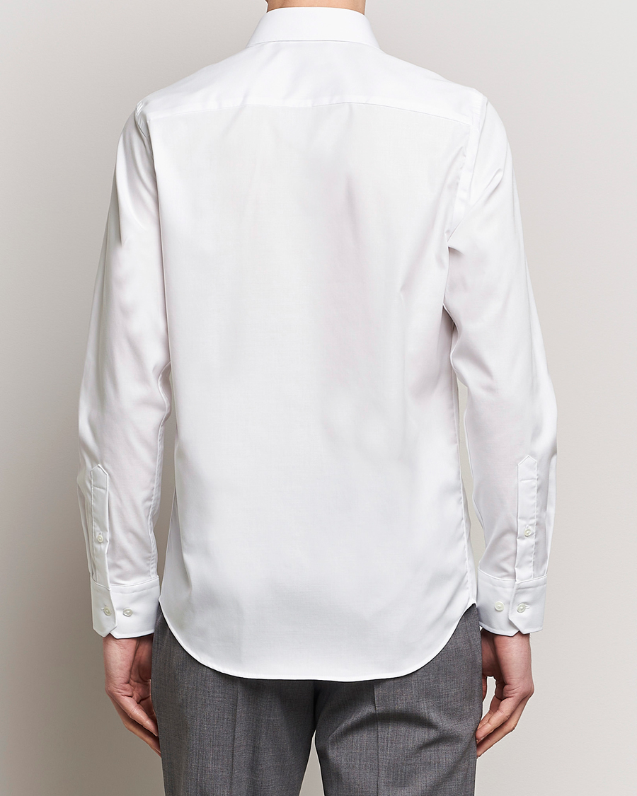 Herre | Skjorter | Oscar Jacobson | Slim Fit Cut Away Non Iron Twill Optical White