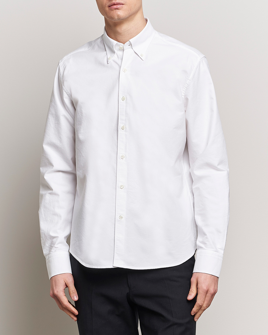 Herre | Casual | Oscar Jacobson | Reg Fit BD Casual Oxford Optical White