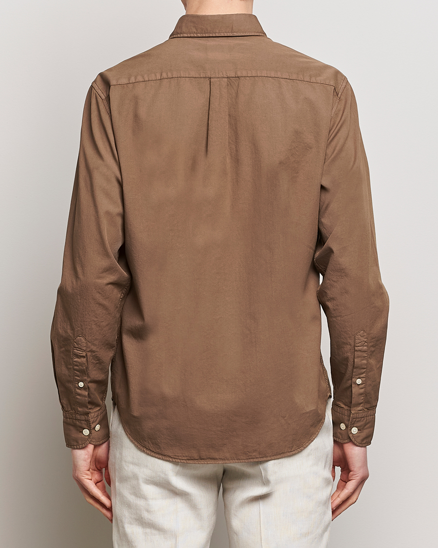 Herre | Skjorter | Oscar Jacobson | Reg Fit Wide Spread C GD Twill Light Army Green