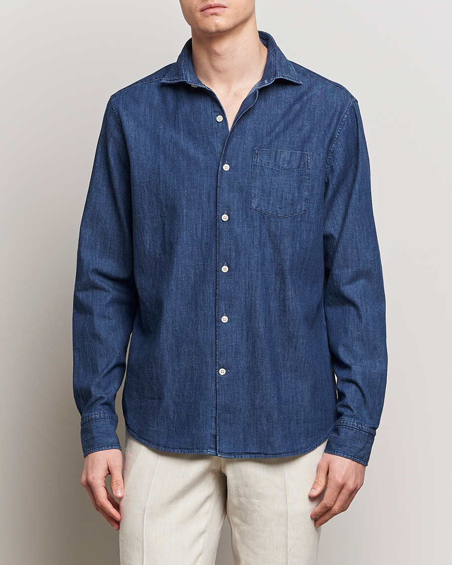 Herre | Casual | Oscar Jacobson | Reg Fit Wide Spread C Dark Indigo Midnight Blue