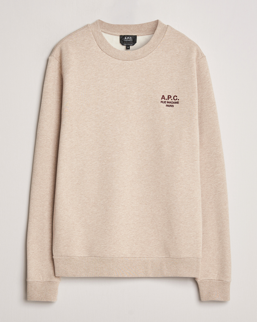 Herre | Gensere | A.P.C. | Rue Madame Sweatshirt Beige Chine