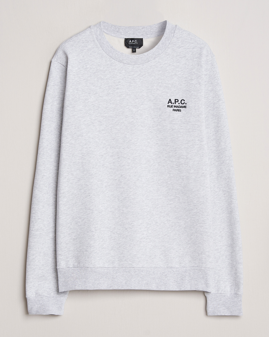 Herre | Gensere | A.P.C. | Rue Madame Sweatshirt Heather Grey/Black