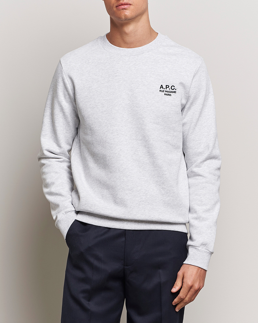 Herre | Gensere | A.P.C. | Rue Madame Sweatshirt Heather Grey/Black