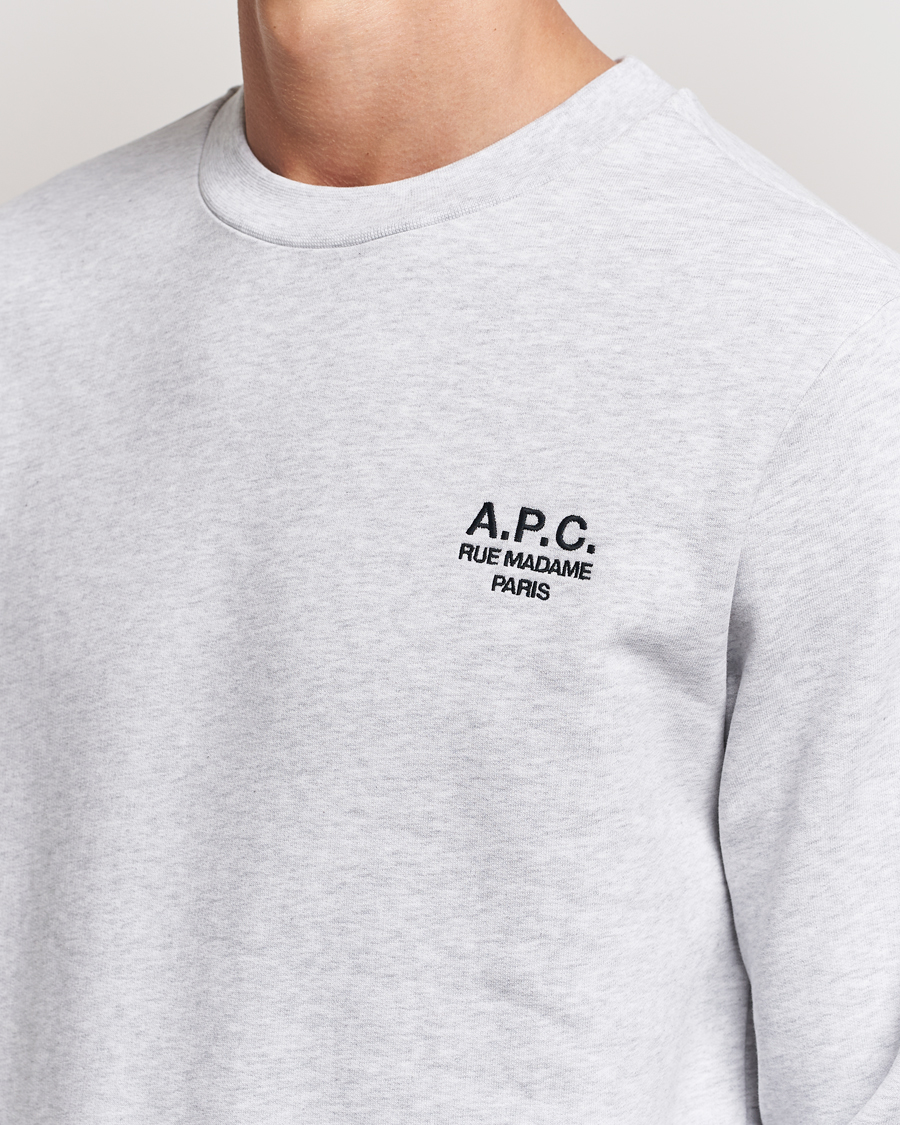 Herre | Gensere | A.P.C. | Rue Madame Sweatshirt Heather Grey/Black