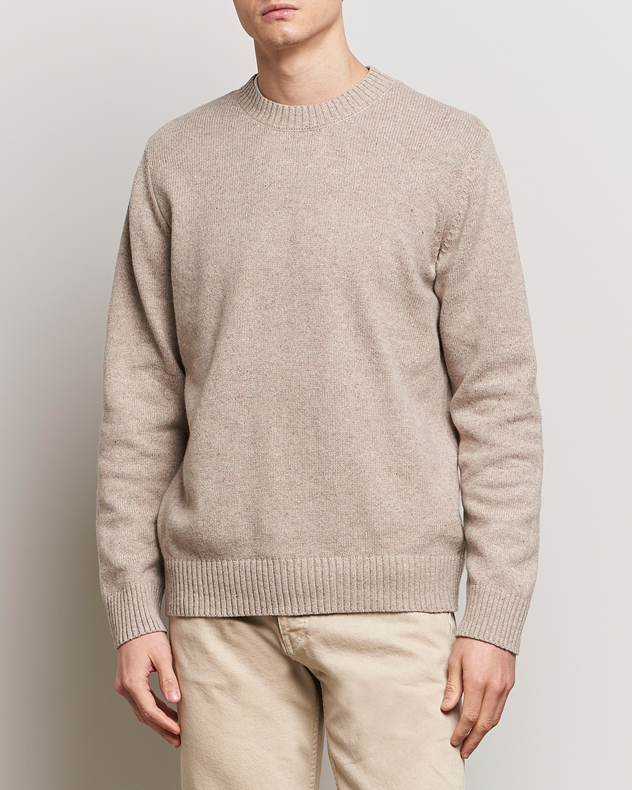 Herre | Gensere | A.P.C. | Pull Lucien Wool Knitted Sweater Beige