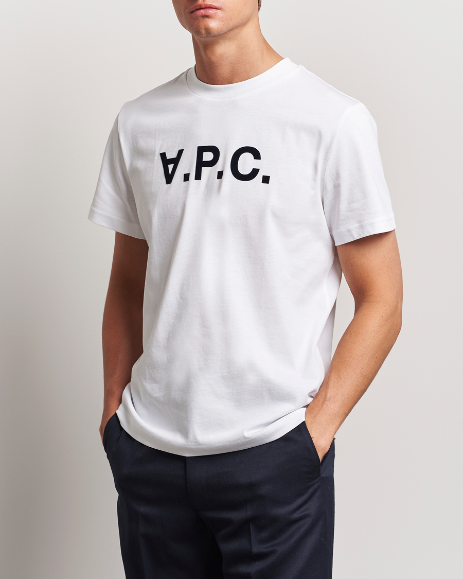 Herre | T-Shirts | A.P.C. | VPC T-Shirt White/Dark Navy