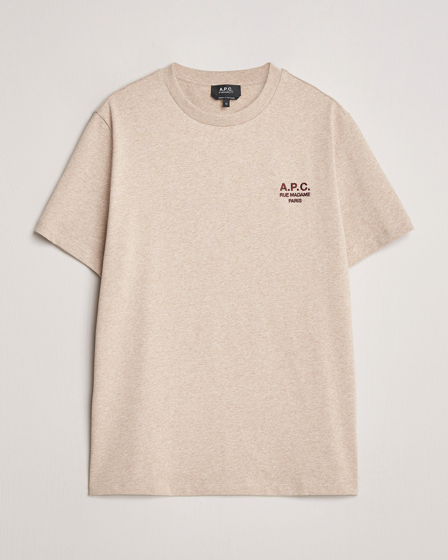 Herre | T-Shirts | A.P.C. | Rue Madame T-Shirt Beige Chine