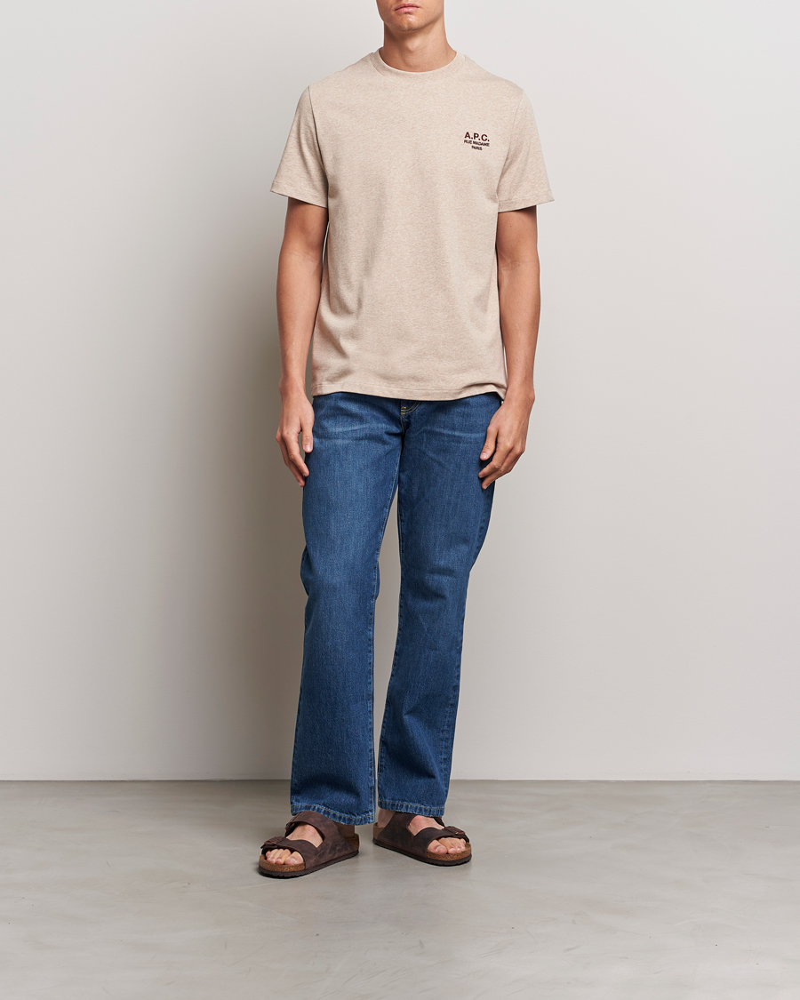 Herre | T-Shirts | A.P.C. | Rue Madame T-Shirt Beige Chine