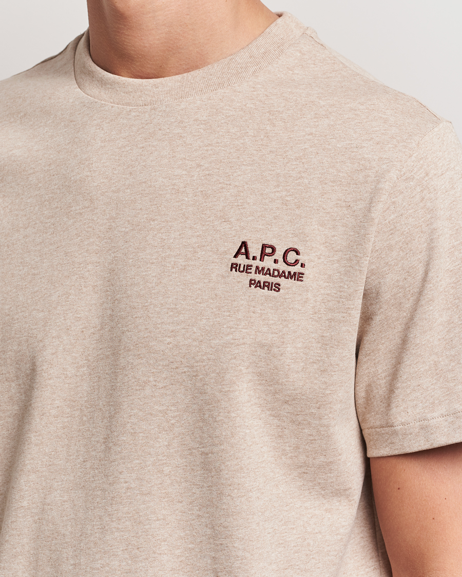 Herre | T-Shirts | A.P.C. | Rue Madame T-Shirt Beige Chine