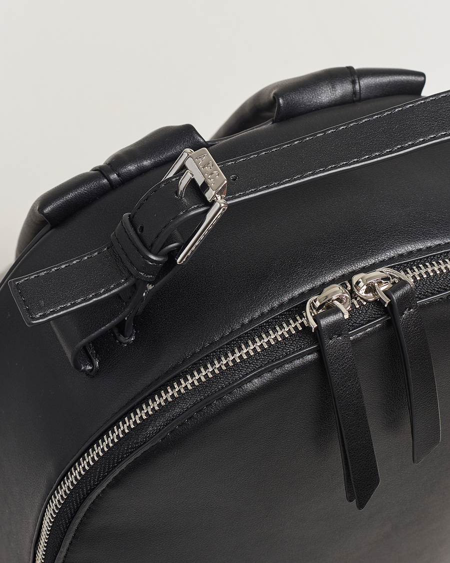 Herre | A.P.C. Sac Leather Backpack Black | A.P.C. | Sac Leather Backpack Black