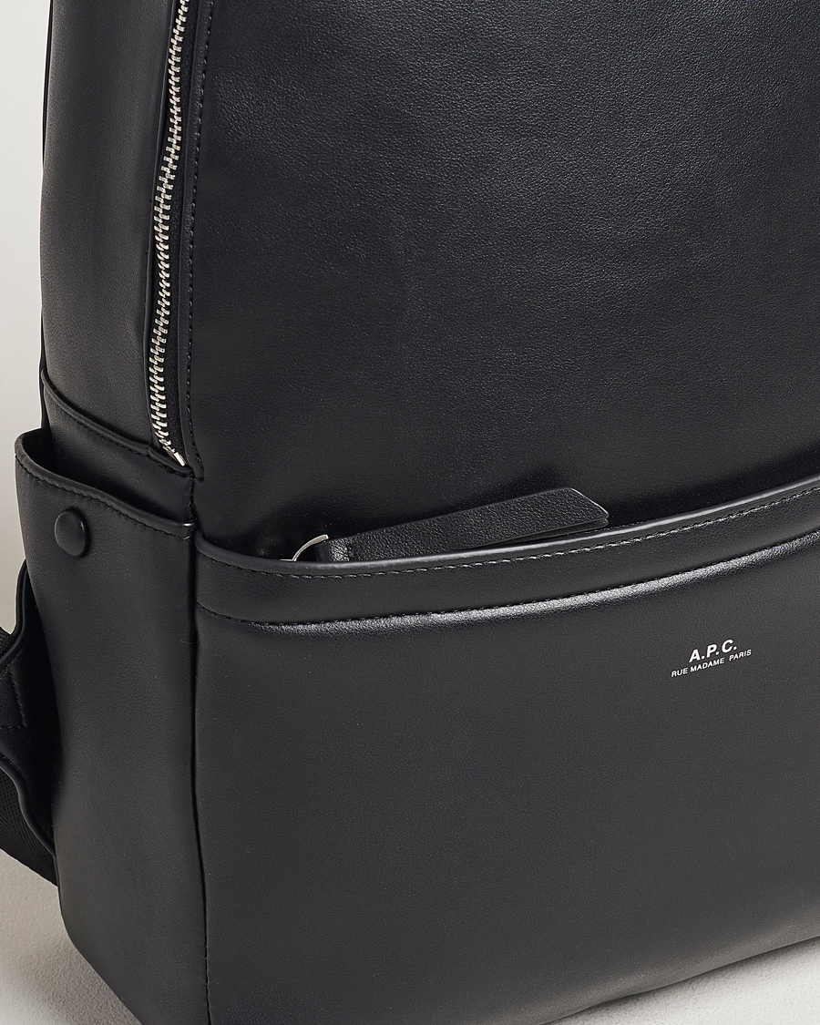 Herre | A.P.C. Sac Leather Backpack Black | A.P.C. | Sac Leather Backpack Black