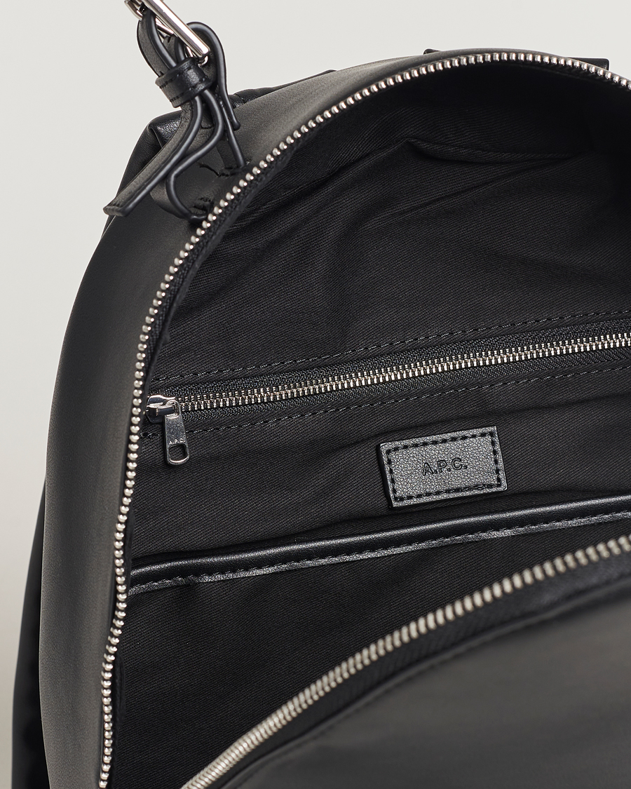 Herre | A.P.C. Sac Leather Backpack Black | A.P.C. | Sac Leather Backpack Black