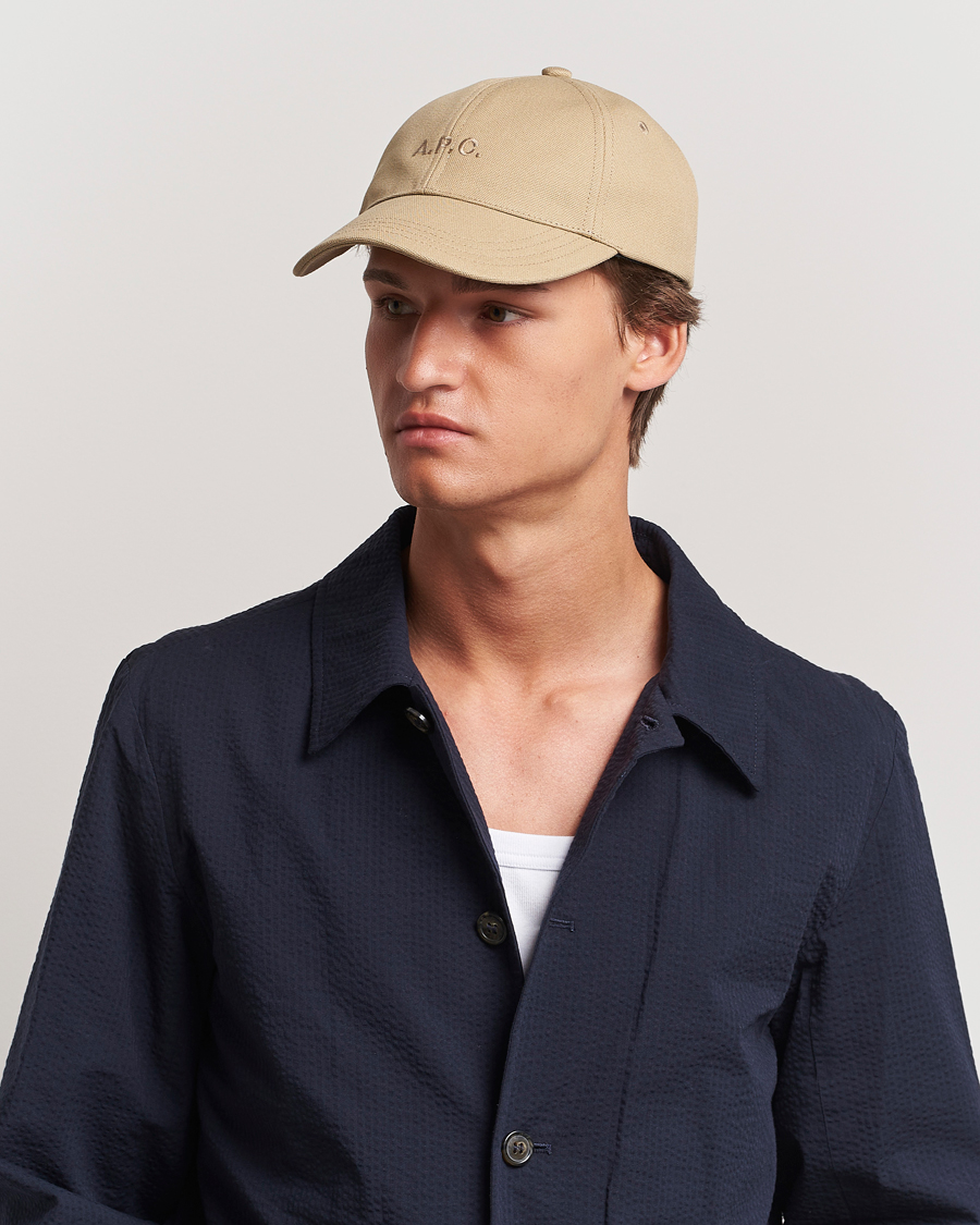 Herre | A.P.C. Charlie Baseball Cap Dark Beige | A.P.C. | Charlie Baseball Cap Dark Beige