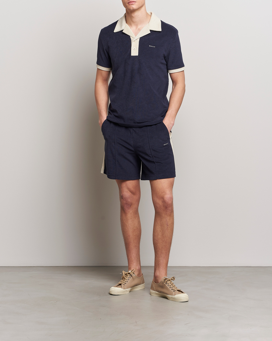 Herre | Pikéer | GANT | Towelling Resort Collar Polo Evening Blue