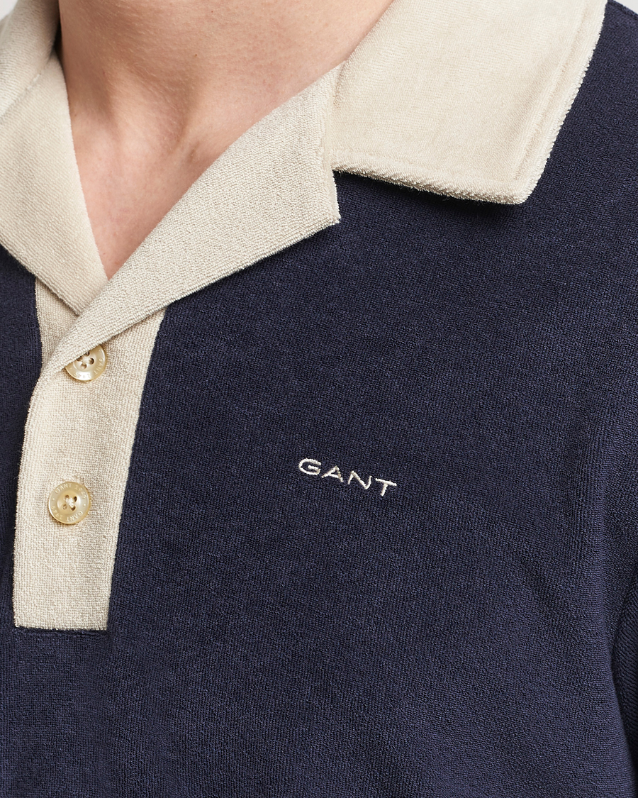 Herre | Pikéer | GANT | Towelling Resort Collar Polo Evening Blue