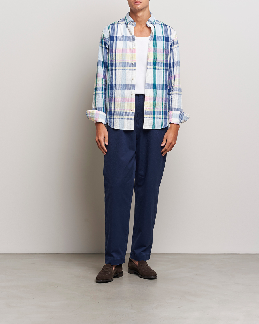 Herre | Skjorter | GANT | Reg Seersucker Madras Shirt Multi