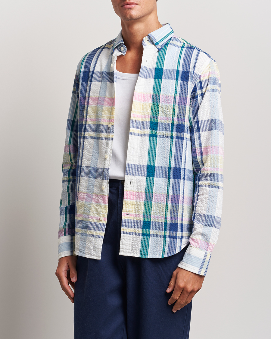 Herre | Skjorter | GANT | Reg Seersucker Madras Shirt Multi