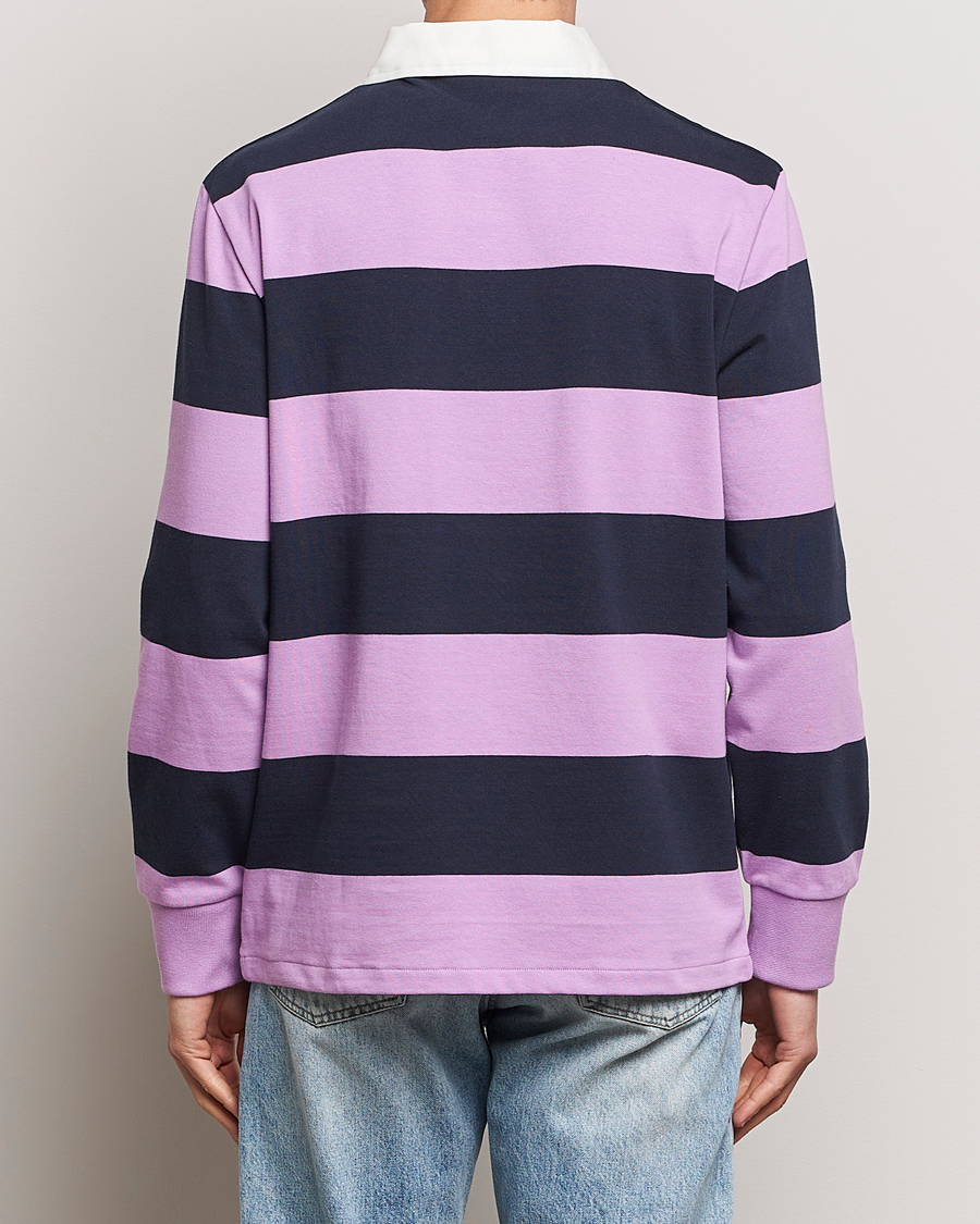 Herre | Gensere | GANT | Reg Shield Striped Heavy Rugger Orchid Lilac