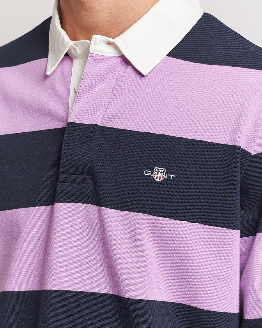 Herre | Gensere | GANT | Reg Shield Striped Heavy Rugger Orchid Lilac