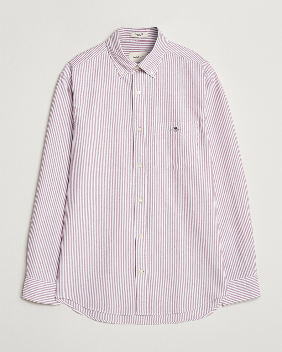 Herre | Skjorter | GANT | Reg Oxford Banker Stripe Shirt Pale Syren