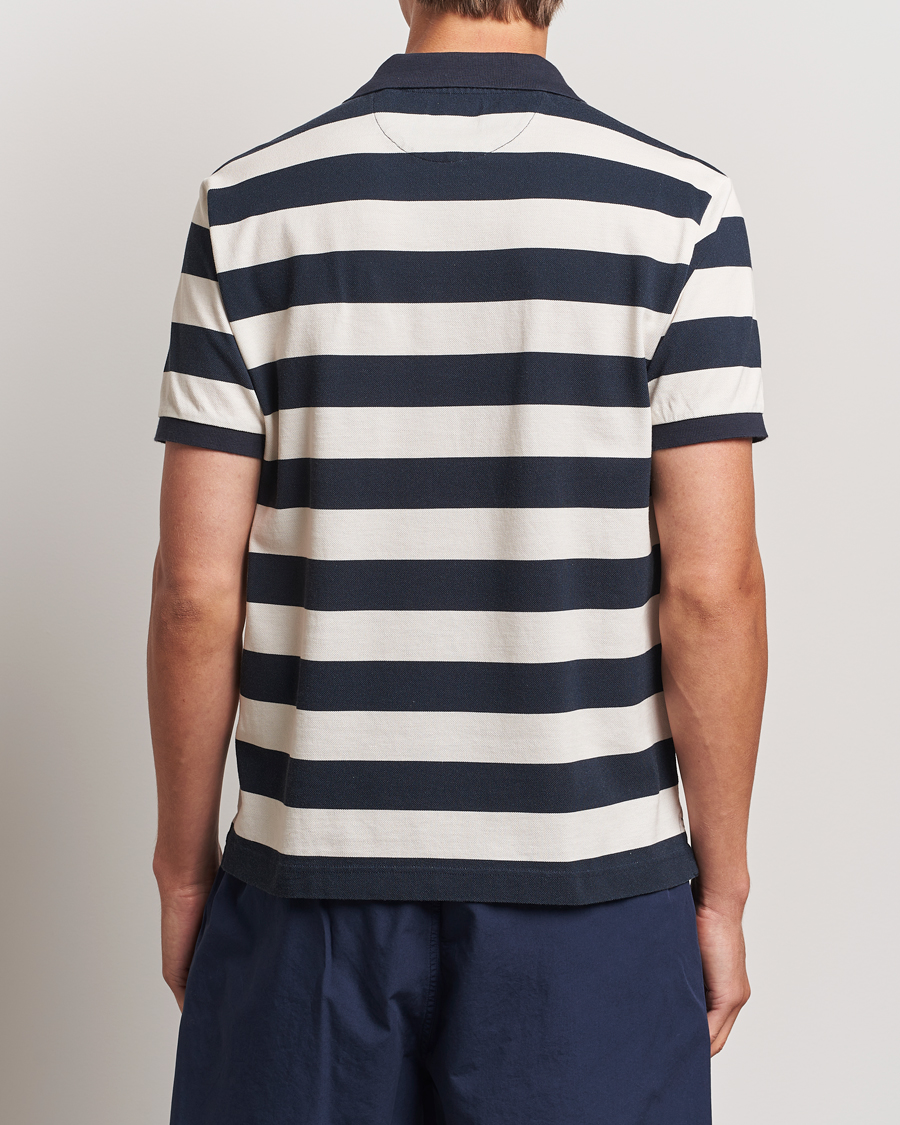 Herre | Pikéer | GANT | Heavy Washed Striped Polo Evening Blue