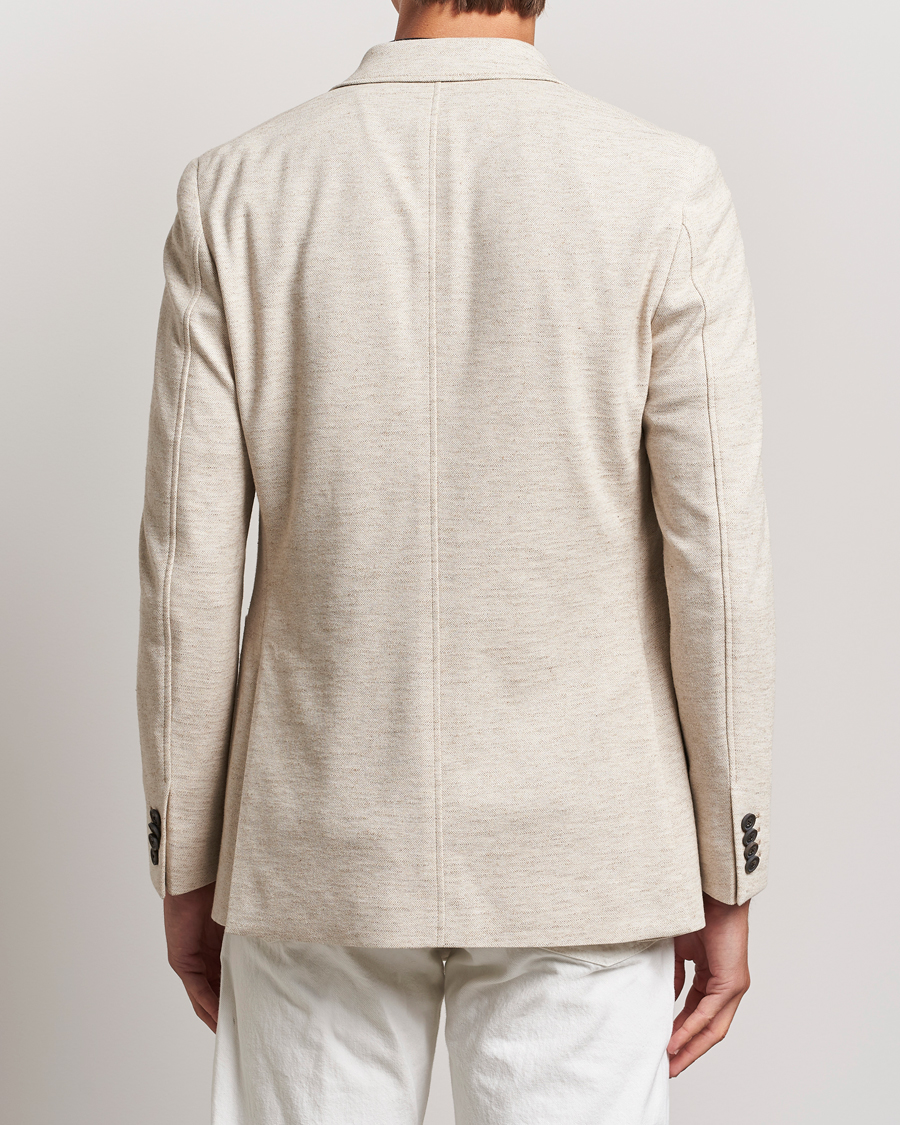 Herre | Dressjakker | GANT | Slim Cotton/Linen Jersey Blazer Seed Melange