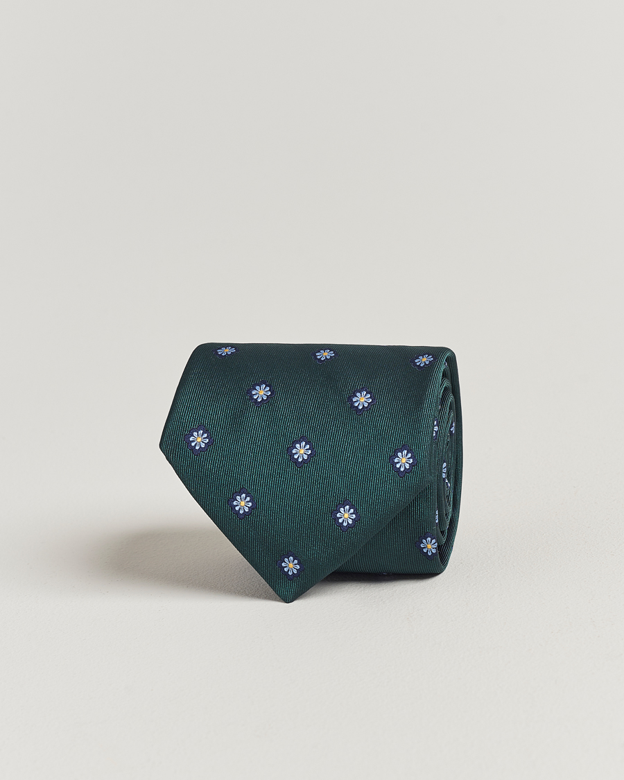Herre |  | E. Marinella | 3-Fold Jacquard Silk Tie Dark Green