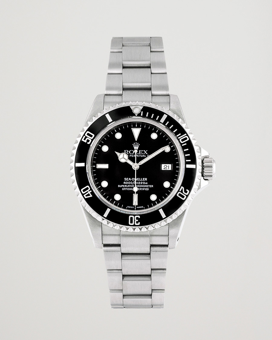 Herre | Rolex Pre-Owned Sea Dweller 16600 Oyster Perpetual Steel Black | Rolex Pre-Owned | Sea Dweller 16600 Oyster Perpetual Steel Black