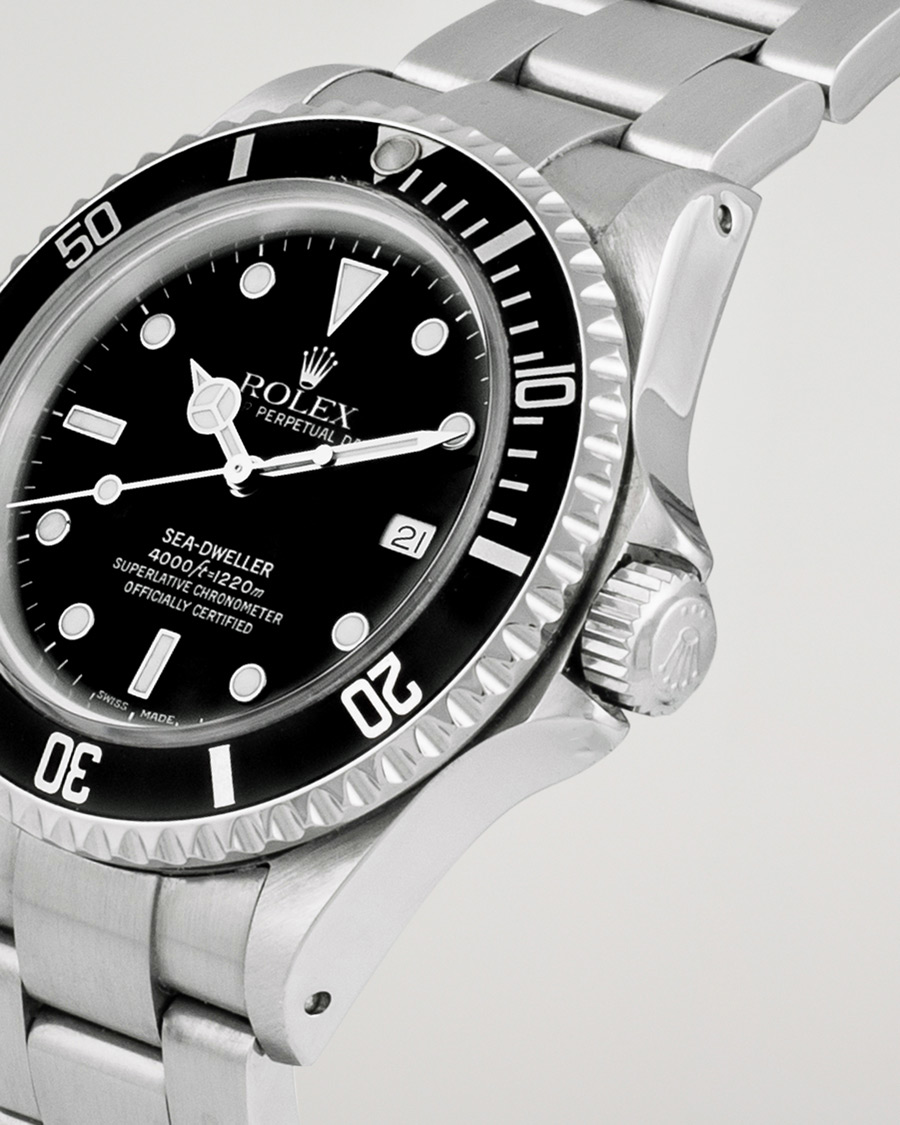 Herre | Rolex Pre-Owned Sea Dweller 16600 Oyster Perpetual Steel Black | Rolex Pre-Owned | Sea Dweller 16600 Oyster Perpetual Steel Black