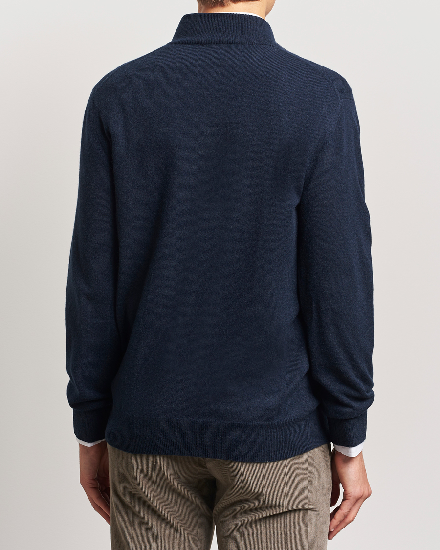 Herre | Gensere | Charles Tyrwhitt | Pure Cashmere Zip Neck Jumper Navy
