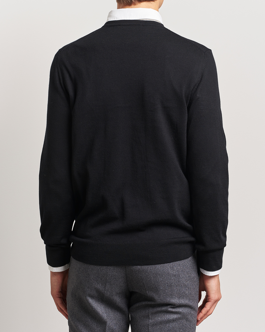 Herre | Gensere | Charles Tyrwhitt | Pure Merino V-Neck Jumper Black