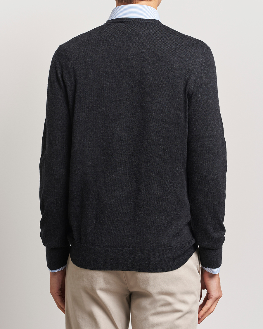 Herre | Gensere | Charles Tyrwhitt | Pure Merino Crew Neck Jumper Dark Charcoal