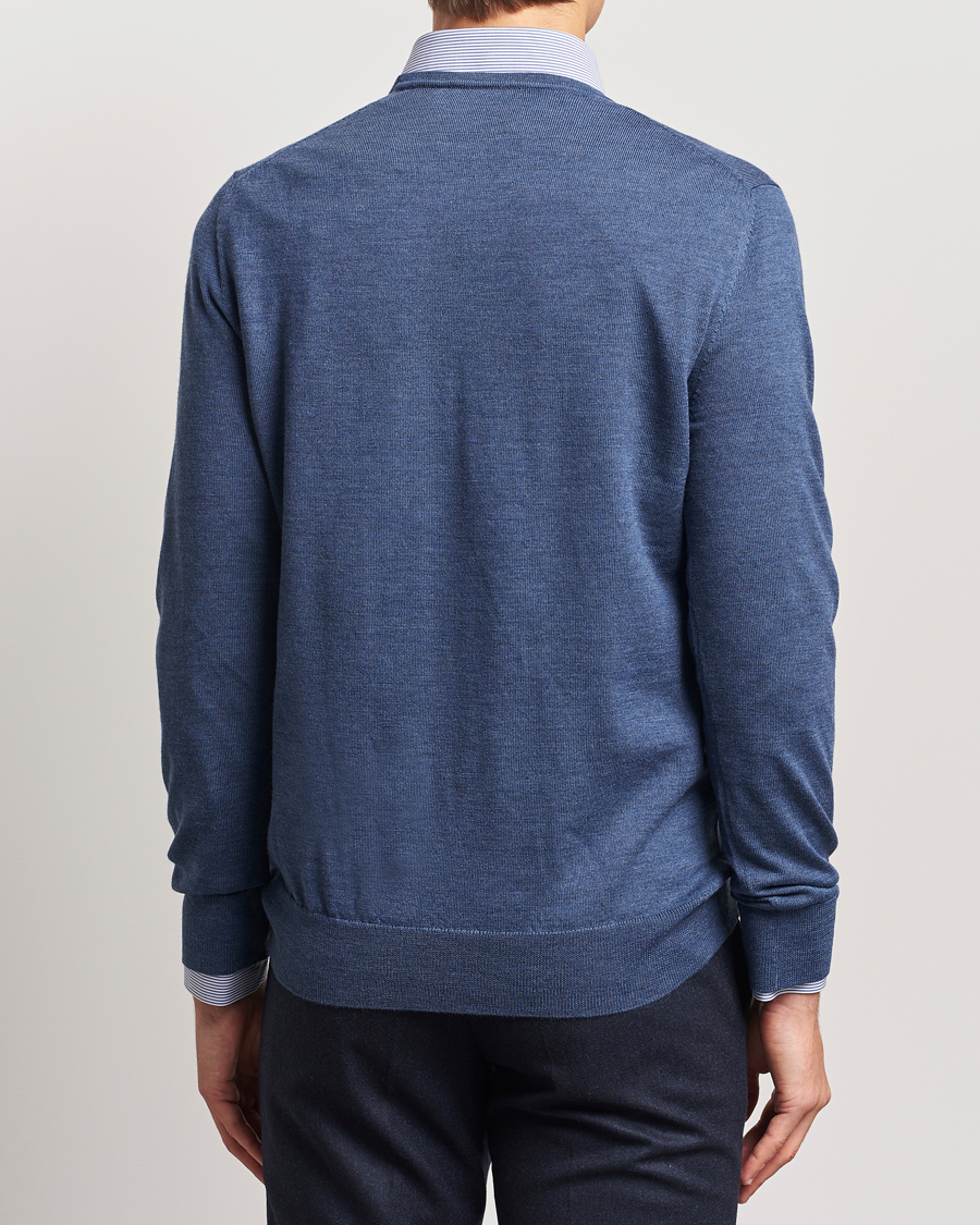 Herre | Gensere | Charles Tyrwhitt | Pure Merino Crew Neck Jumper Indigo Blue