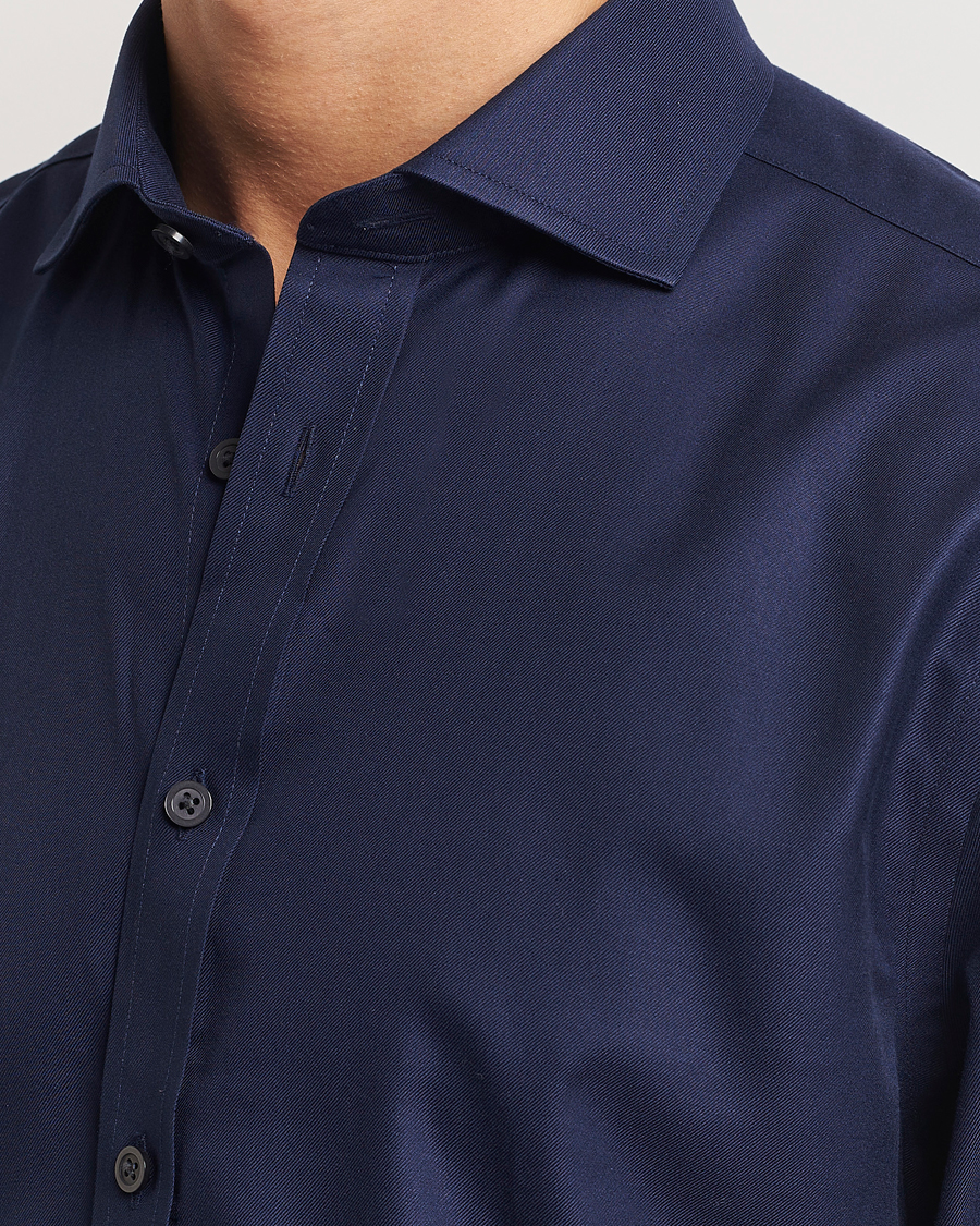 Herre | Skjorter | Charles Tyrwhitt | Slim Fit Non Iron Cotton Twill Shirt Navy