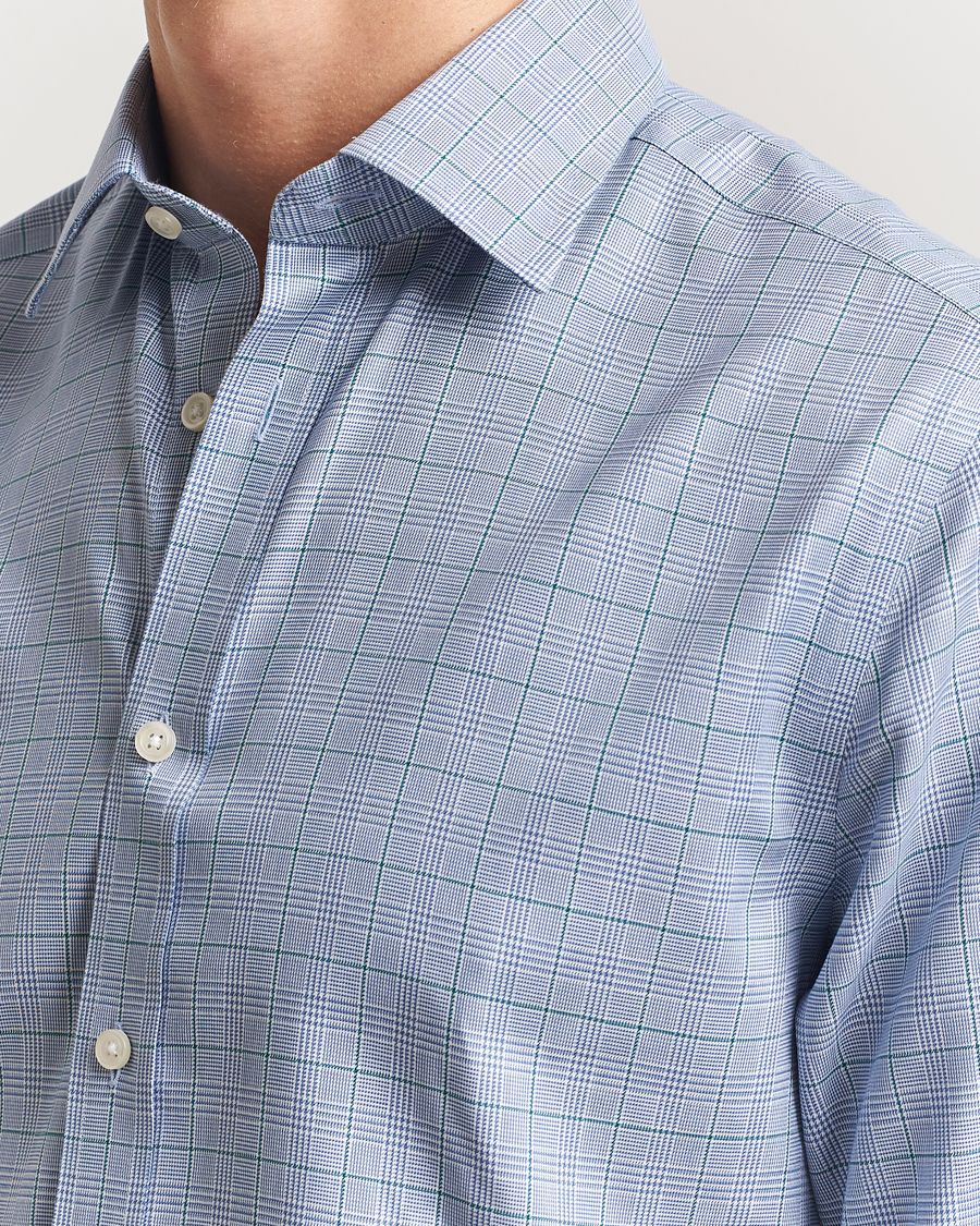 Herre | Skjorter | Charles Tyrwhitt | Slim Fit Non Iron Prince of Wales Shirt Indigo Blue