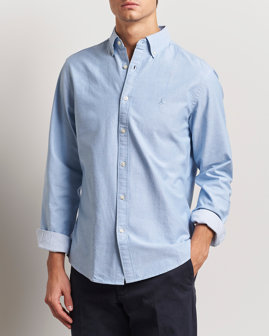 Herre | Skjorter | Charles Tyrwhitt | Button Down Stretch Oxford Shirt Sky Blue