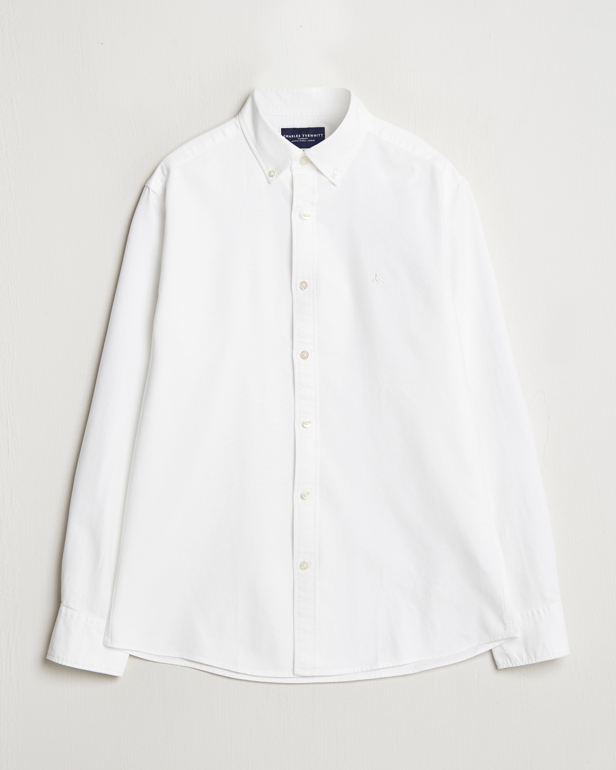 Herre | Skjorter | Charles Tyrwhitt | Button Down Stretch Oxford Shirt White