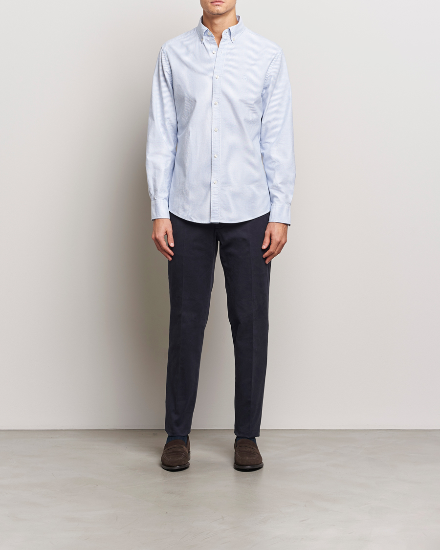 Herre | Skjorter | Charles Tyrwhitt | Button Down Stretch Oxford Shirt Blue/White