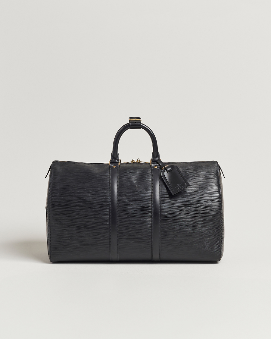 Herre | Louis Vuitton Pre-Owned Keepall 50 Epi Leather Travel Bag Black | Louis Vuitton Pre-Owned | Keepall 50 Epi Leather Travel Bag Black