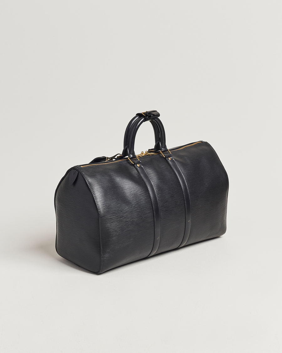 Herre | Louis Vuitton Pre-Owned Keepall 50 Epi Leather Travel Bag Black | Louis Vuitton Pre-Owned | Keepall 50 Epi Leather Travel Bag Black