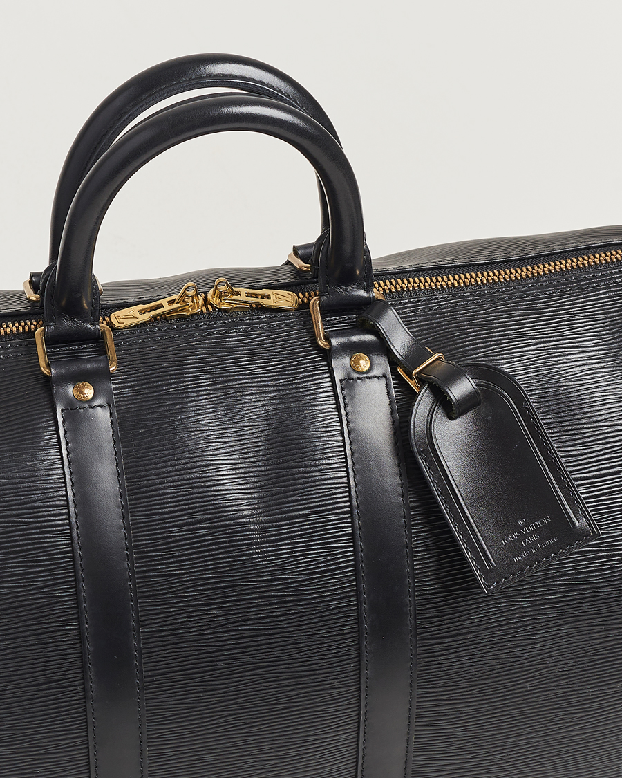 Herre | Louis Vuitton Pre-Owned Keepall 50 Epi Leather Travel Bag Black | Louis Vuitton Pre-Owned | Keepall 50 Epi Leather Travel Bag Black