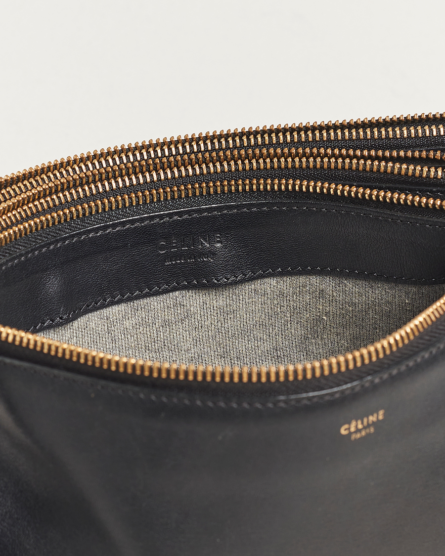 Herre | Celine Pre-Owned Trio Leather Handbag Black | Celine Pre-Owned | Trio Leather Handbag Black