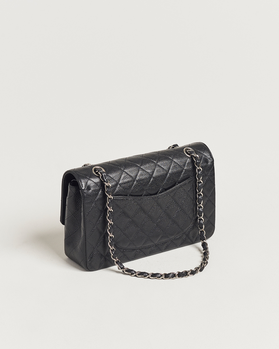 Herre |  | Chanel Pre-Owned | Classic Medium Double Flap Bag Caviar Leather Black