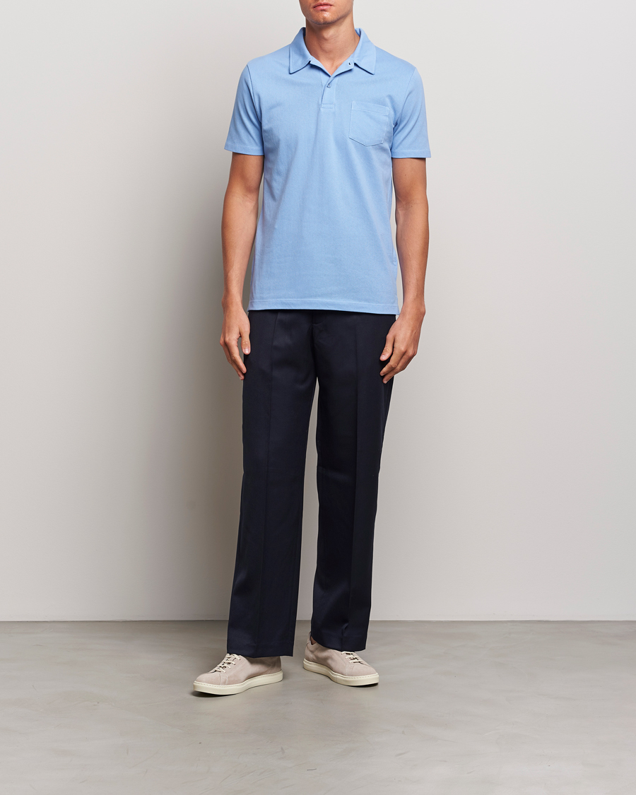 Herre | Pikéer | Sunspel | Riviera Polo Shirt Cool Blue