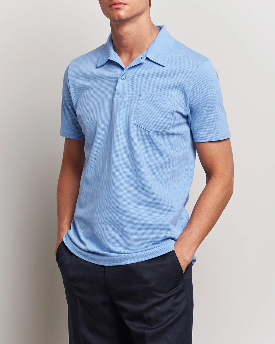 Herre | Nytt i butikken | Sunspel | Riviera Polo Shirt Cool Blue