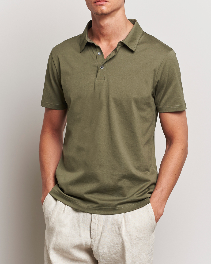 Herre |  | Sunspel | Cotton Jersey Polo Khaki