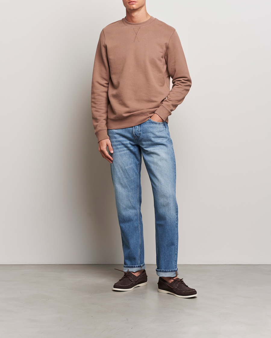 Herre | Gensere | Sunspel | Loopback Sweatshirt Dark Sand