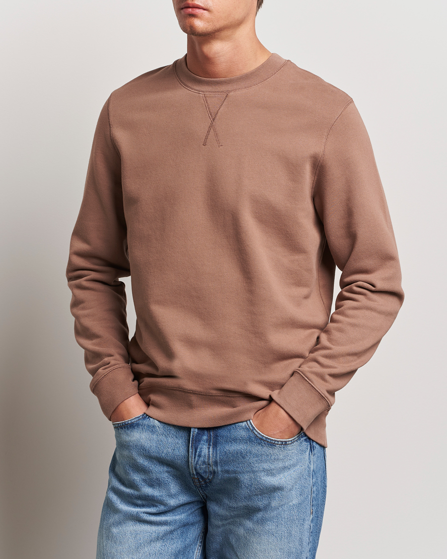 Herre | Nytt i butikken | Sunspel | Loopback Sweatshirt Dark Sand