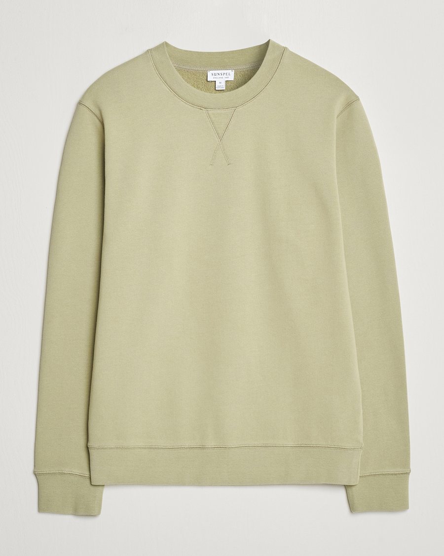 Herre | Gensere | Sunspel | Loopback Sweatshirt Pale Khaki